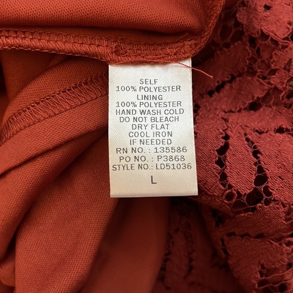 Main strip v neck ruffle Marsala dress - Picture 9 of 9